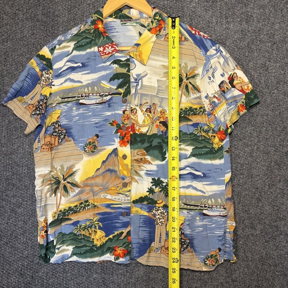 Vintage Reyn Spooner Shirt Men M Hawaiian Print Rayon Button Up Beach Vacation. - Picture 7 of 12